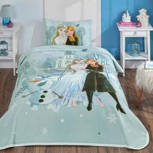 Taç Lisanslı Disney Frozen Hug Pamuk Tek Kişilik Pike Takımı