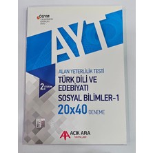 Açıkara Yayınlarıayt Türk Edebiyatı Vesosyal Bilimler 1 Denemesi20*40