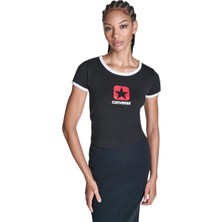 Converse Box Star Ringer Tee Siyah Kadın Tshirt
