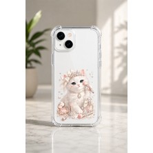 Powerfox Iphone 15/14 Uyumlu Cute Kedi Baskılı Sevimli Telefon Kılıfı MK01A