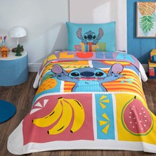 Taç Lisanslı Disney Lilo&stitch Fruit Pamuk Tek Kişilik Pike Takımı