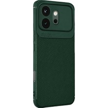 Küçük Hazine Mey Ithalat®  Huawei Honor 600 Auto Focus Karbon Kapak - Koyu Yeşil