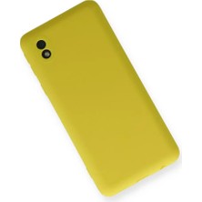 Mrs-  Samsung Galaxy A01 Core Kılıf Nano Içi Kadife Silikon - Sarı -548484
