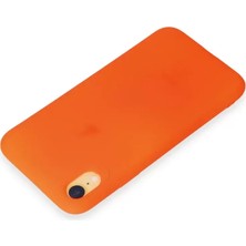 Mrs-  iPhone Xr Kılıf First Silikon - Parlak Turuncu -548484