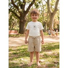 Nk Kids Summer Palm-Athena Takım 4-8 Yaş Ekru