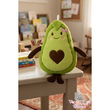 Vagon Toys Sevimli Kalpli Avokado Peluş Yastık & Uyku Arkadaşı Yastık & Oyuncak Yastık & Hediyelik Yastık 35CM