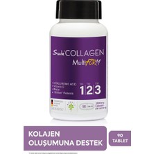 Suda Collagen Multiform Hidrolize Kolajen Peptitleri, Hyaluronik Asit, Vitamin C, Biotin, Probiyotik Mikroorganizma Içeren 90 Tablet Takviye Edici Gıda