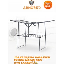 Armored Home Product Zırhlı-Kırılmaz-Extra Kalın Borulu Sağlam Çamaşır Kurutmalığı AR-242
