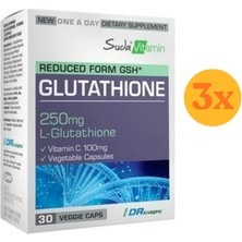 Suda Vitamin Glutathione 250 Mg 30 Vegan Kapsül - 3 Adet (Toplam 90 Kapsül)