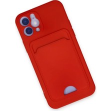 Mrs-  iPhone 12 Kılıf Kelvin Kartvizitli Silikon - Kırmızı -548484