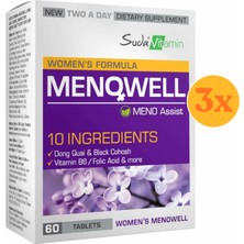 Suda Vitamin Women Formula Menowell Kadınlar Için 60 Tablet - 3 Adet (Toplam 180 Tablet)