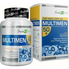 Suda Vitamin Multimen 50+ Erkekler Için Multivitamin 50 Bitkisel Kapsül