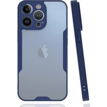 Mrs-  iPhone 14 Pro Max Kılıf Platin Silikon - Lacivert -548484
