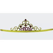 Mrs- Prenses Yazılı Altın Renk Ayarlanabilir Parti Tacı 60 cm -548484