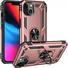 Mrs-  iPhone 13 Kılıf Sofya Yüzüklü Silikon Kapak - Rose -548484