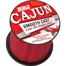Zebco Cajun Line Pürüzsüz Döküm Olta, Düşük Vis Ragin Kırmızı