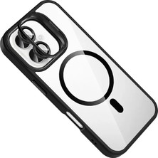 Mrs-  Apple iPhone 16 Remim Lensli Magsafe Standlı Kapak - Siyah -548484