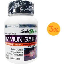Suda Vitamin Immun-Gard 30 Kapsül - 3 Adet (Toplam 90 Kapsül) - Dezenfektan Hediyeli (%72 Alkol)