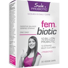 Suda Probiotic Fembiotic Kadınlar Için Probiyotik 30 Kapsül - Dezenfektan Hediyeli (%72 Alkol)