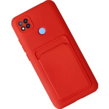 Mrs-  Xiaomi Redmi 9c Kılıf Kelvin Kartvizitli Silikon - Kırmızı -548484