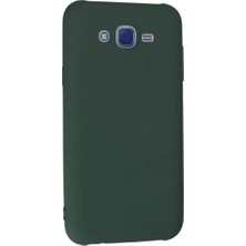 Mrs-  Samsung Galaxy J7 Kılıf Nano Içi Kadife Silikon - Koyu Yeşil -548484
