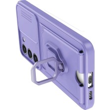 Mrs-  Samsung Galaxy S24 Plus Kılıf Zuma Kartvizitli Yüzüklü Silikon - Lila -548484