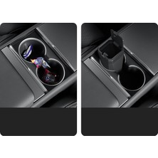 Oled Garaj Tesla Model Y Legacy ve Juniper Için Uyumlu Orta Konsol Çöp Kutusu Siyah