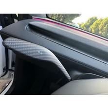 Oled Garaj Tesla Model Y Juniper Için Uyumlu Direksiyon Sinyal Kolu Kapağı Mat Karbon