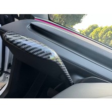 Oled Garaj Tesla Model Y Juniper Için Uyumlu Direksiyon Sinyal Kolu Kapağı Parlak Karbon