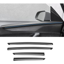 Oled Garaj Tesla Model Y Juniper Için Uyumlu Kapı Döşemesi Üst Kısım Kaplama 4 Parça Mat Siyah