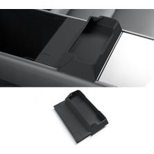 Oled Garaj Tesla Model Y Juniper Için Uyumlu Kol Dayama Ön Saklama Kutusu Siyah