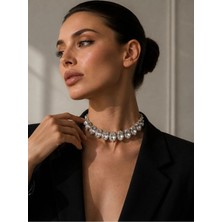 Motix Kadın Büyük Taş Detaylı Luxury Choker Kolye