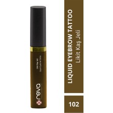 Koyu Kahverengi Likit Kaş Maskarası & Liquid Eyebrow Tattoo 5ml - No: 102 Vegan & Temiz Içerikli