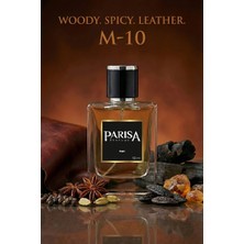 Parisa M-10 Signature Erkek EDP 50 ml Siyah Biber & Deri Notalı Karizmatik Odunsu Koku