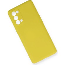 Mrs-  Oppo Reno 5 Kılıf Nano Içi Kadife Silikon - Sarı -548484