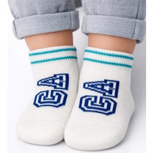 Bony Socks Bebek Çizgili Step Çorap Ekru