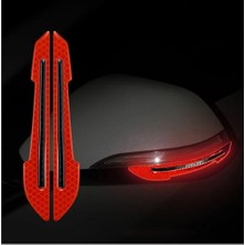 Cocoloco Home Oto Araç Yan Ayna Reflektör Sticker Yan Ayna Koruyucu Sticker Kedi Göz Kırmızı Veya Mavi Renk Seçeneği