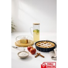 Gugga Circle - 3'lü Tart Kalıbı - Kek Fanusu - Sürahi Servis Sunum Seti