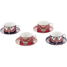 LuckyArt Etro Bone 4lu Çay Fincani Seti 180 ml