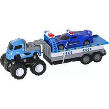 Mrs- KLX600-361 Sürtmeli Die Cast 4x4 Polis Arabası Taşıyıcılı -Vardem -548484