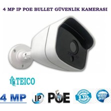 4 Mp Ip Poe Plastik Kasa Bullet Güvenlik Kamerası TEICO-3418