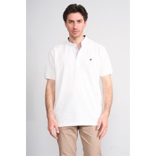 Çetinkaya Chester Polo 4728 Hakim Yaka Regular 30/1 Pike T-Shirt Beyaz
