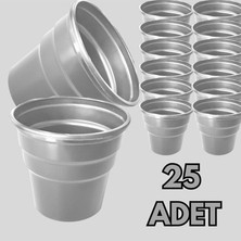 Borapack Plastik Bardak 25 Adet Gümüş
