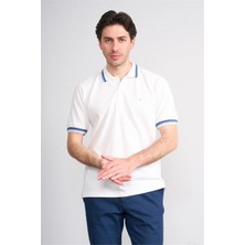 Çetinkaya Chester Polo 4730 Polo Yaka Regular 30/1 Pike T-Shirt Beyaz