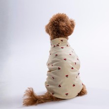 Pettrend Cherry Glow Kiraz Desenli Kedi Köpek Sweati - Kedi Köpek Kıyafeti-Kedi Köpek Sweati