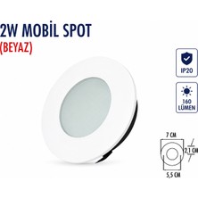Lampist 2W Mobil Beyaz Spot Lamba 6500K