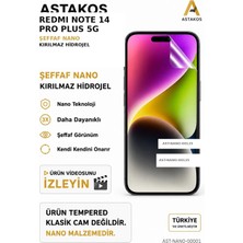 Redmi Note 14 Pro Plus 5g Uyumlu Şeffaf Nano Kırılmaz Hidrojel Ekran Koruyucu Astakos