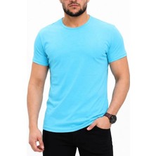 Evrenial Erkek Basic Tişört Bisiklet Yaka Kısa Kol Günlük Yazlık Slim Fit T-Shirt