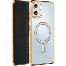 Mudanis Samsung Galaxy A06 Joke Simli Magneticsafe Kılıf - Gold