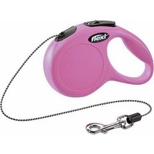 Bezos New Classic Otomatik Ip Köpek Gezdirme Tasması Xsmall 3 mt Pembe